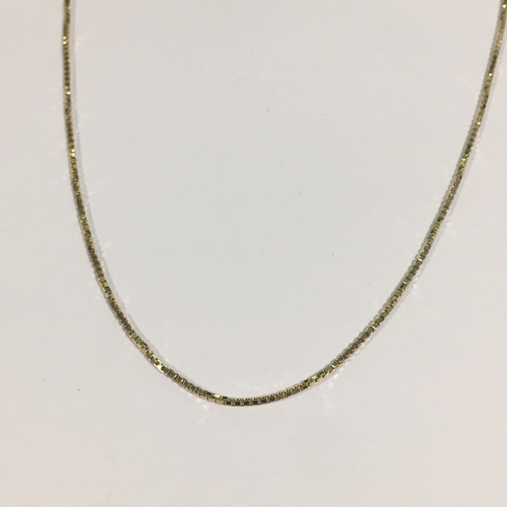 Italian Made Sterling Silver Gold Tone Box Chain